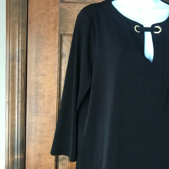 #2 Michael Kors Black Dress w/Goldtone Grommets X-Large - Picture 5 of 11